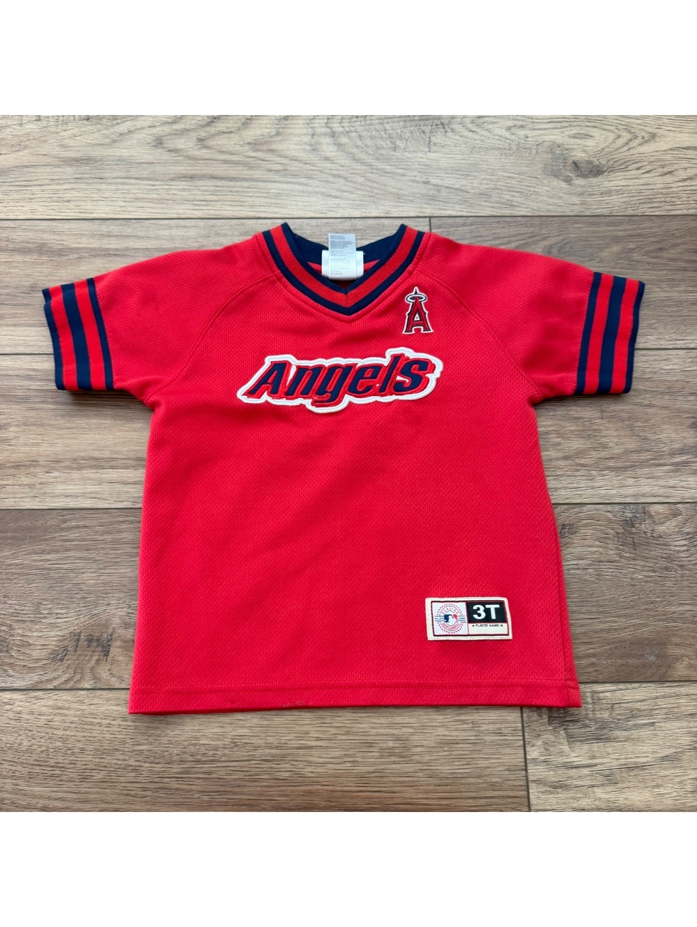 Vintage LA Angels Toddler Mesh Jersey Shirt 3T MLB Red